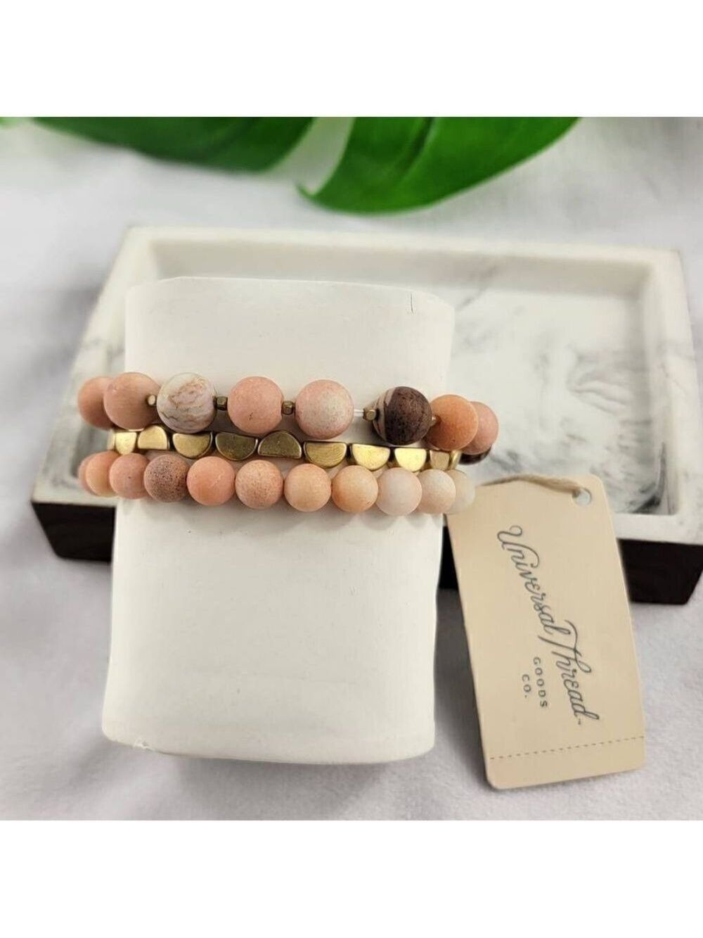 Universal Thread Genuine Stone set of 3 bracelets - Picture 2 of 2
